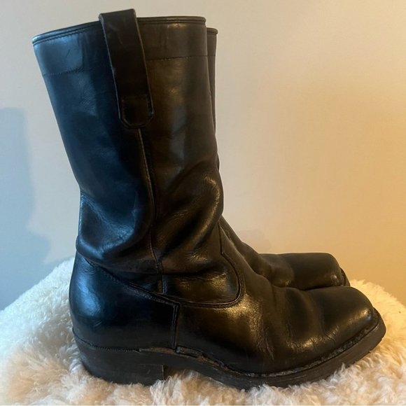Dayton Vintage Black Motorcycle Boots main image 4